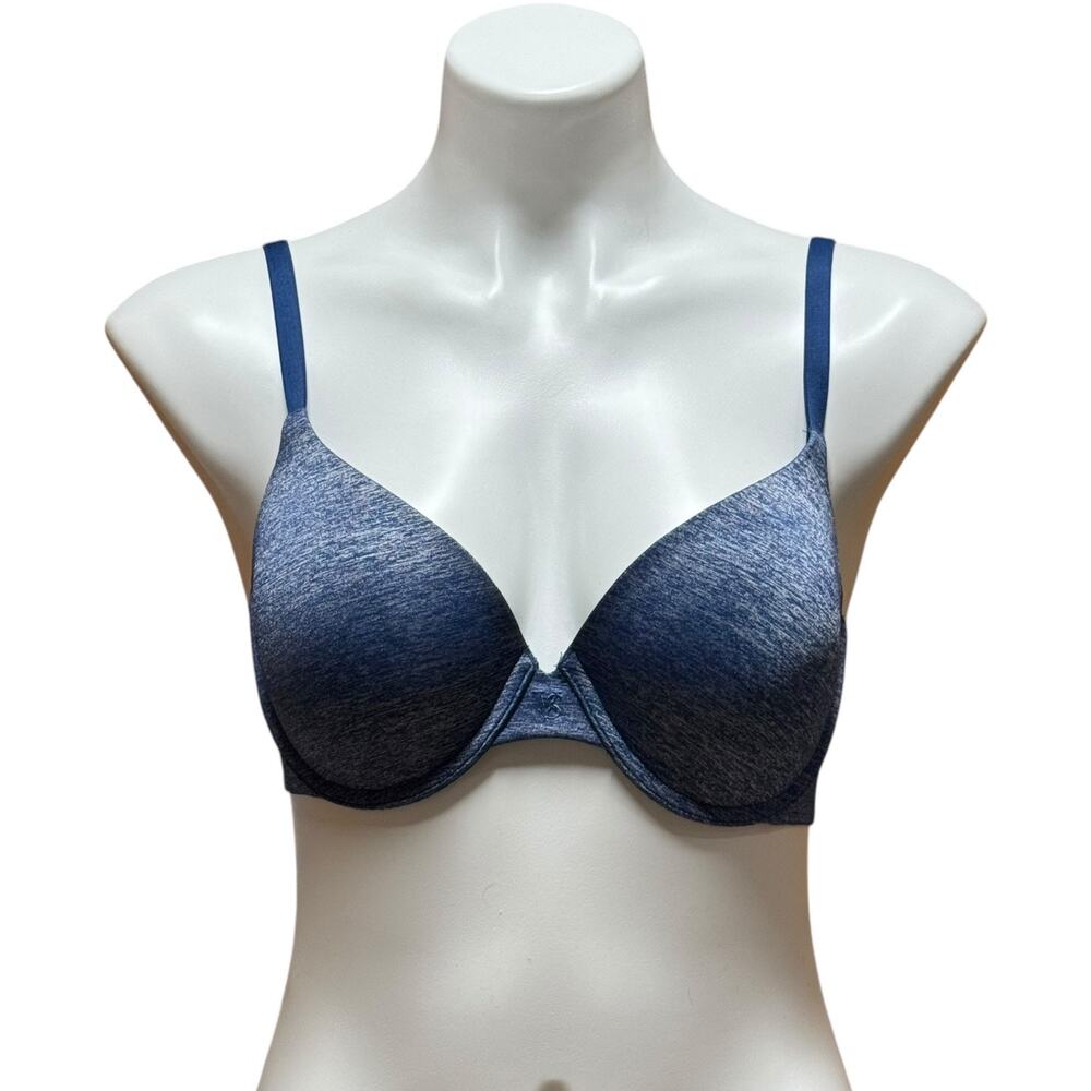 Victoria's Secret Uplift Semi Demi Back Close Convertible Underwire Bra Blue 34D - Picture 1 of 6